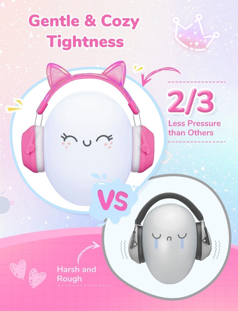 iClever Noise Cancelling Headphones for Kids, SNR 29dB Safety Noise Reduction Ear Muffs for Autism Sensory &Concentration Aid, Ear Hearing Protection for Fireworks/Event/Concert - Image 4